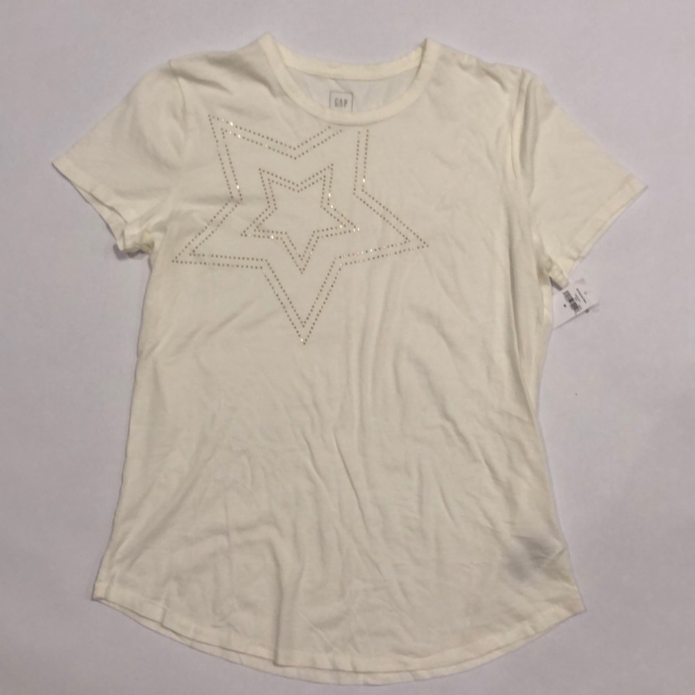 NEW W/ TAGS - GAP tee in cream with beaded star